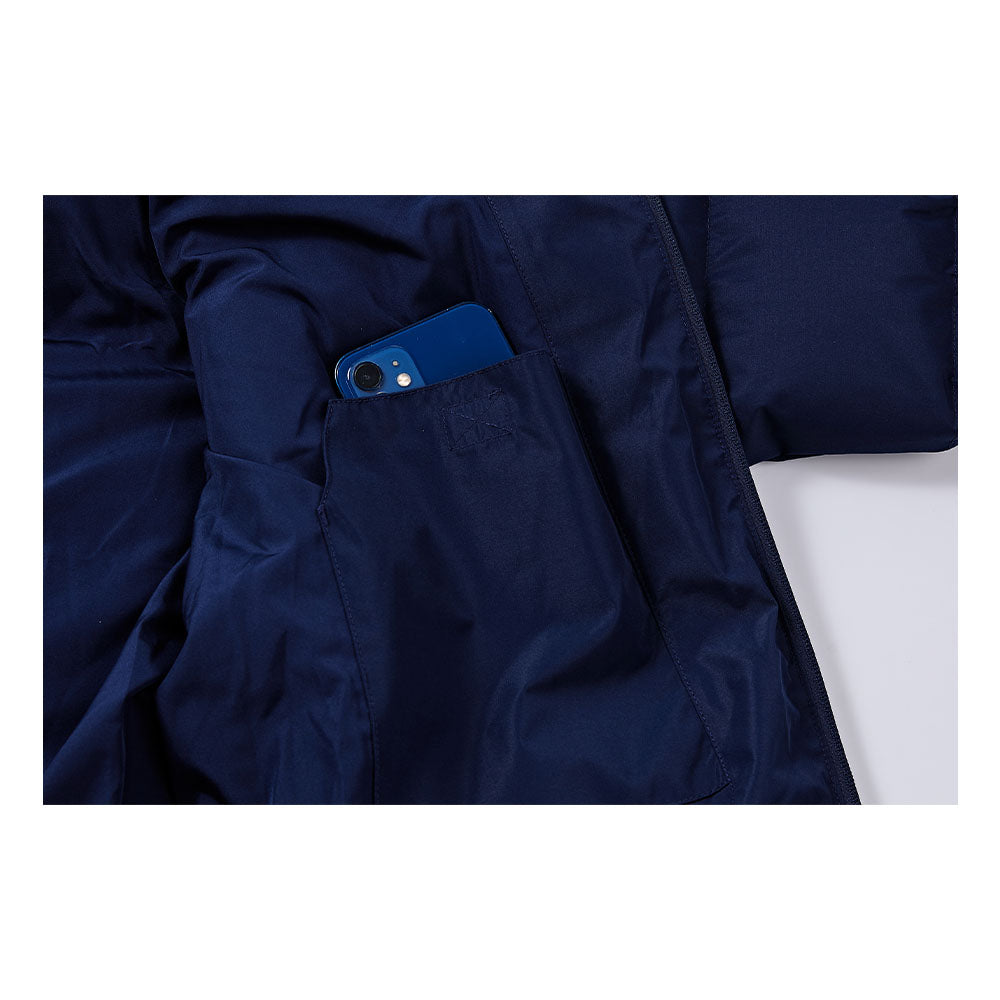 連帽男裝冬季短款棉褸【深藍色】