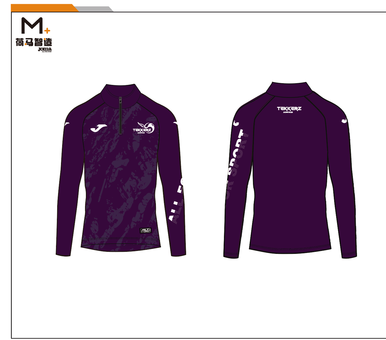 Tekkerz 1/4 zip Long T-shirt