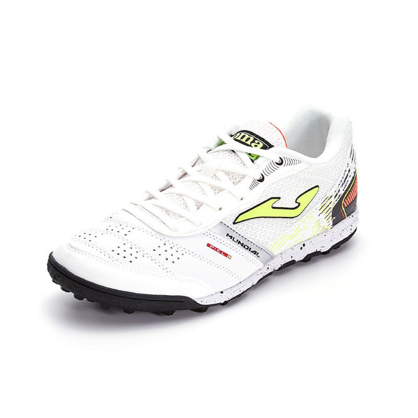 成人碎釘足球鞋 MUNDIAL - TF 【白/黃色】