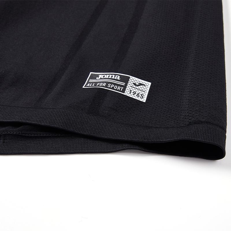 男子 一體織製半拉鍊長袖【黑色】