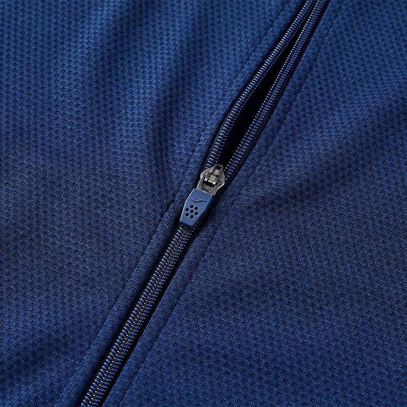 男子針織拉鍊外套【藍色】