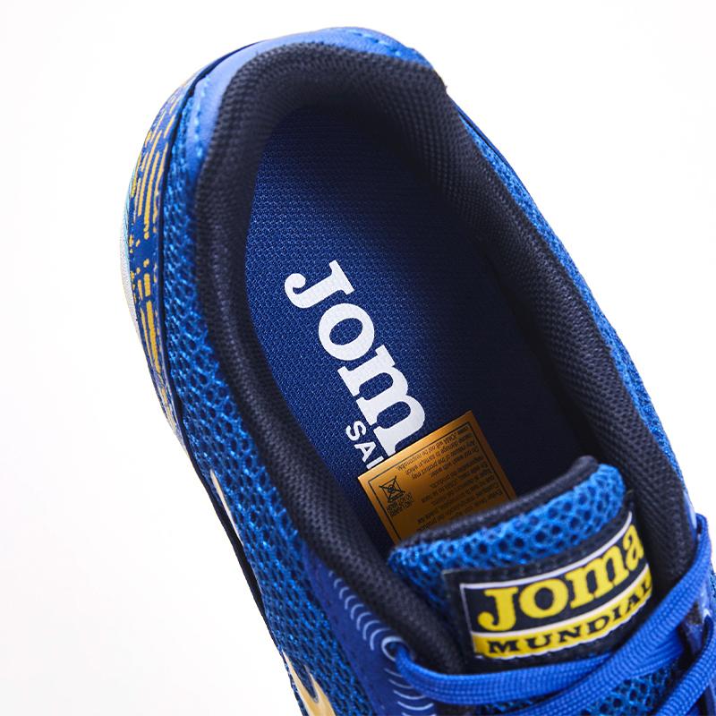 成人碎釘足球鞋 MUNDIAL - TF 【藍/黃色】