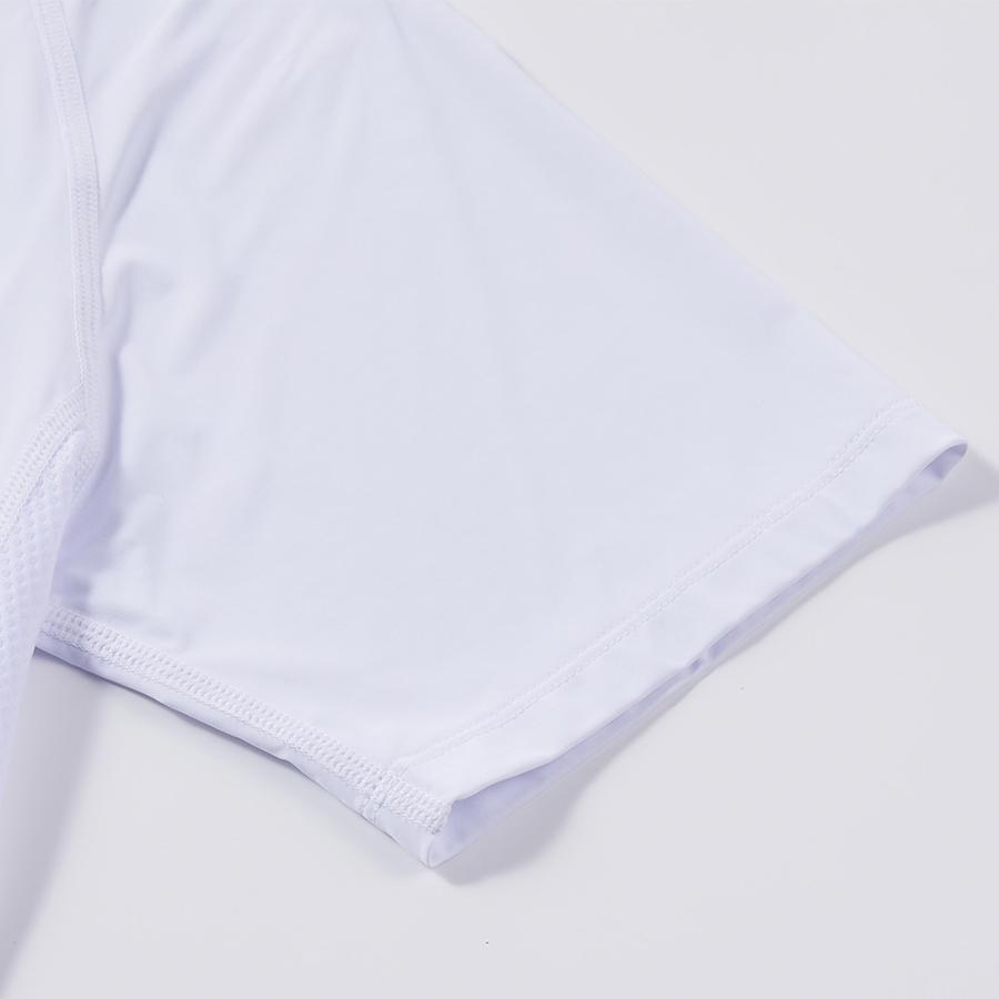 男子UPF50+安全防曬運動短袖【白色】