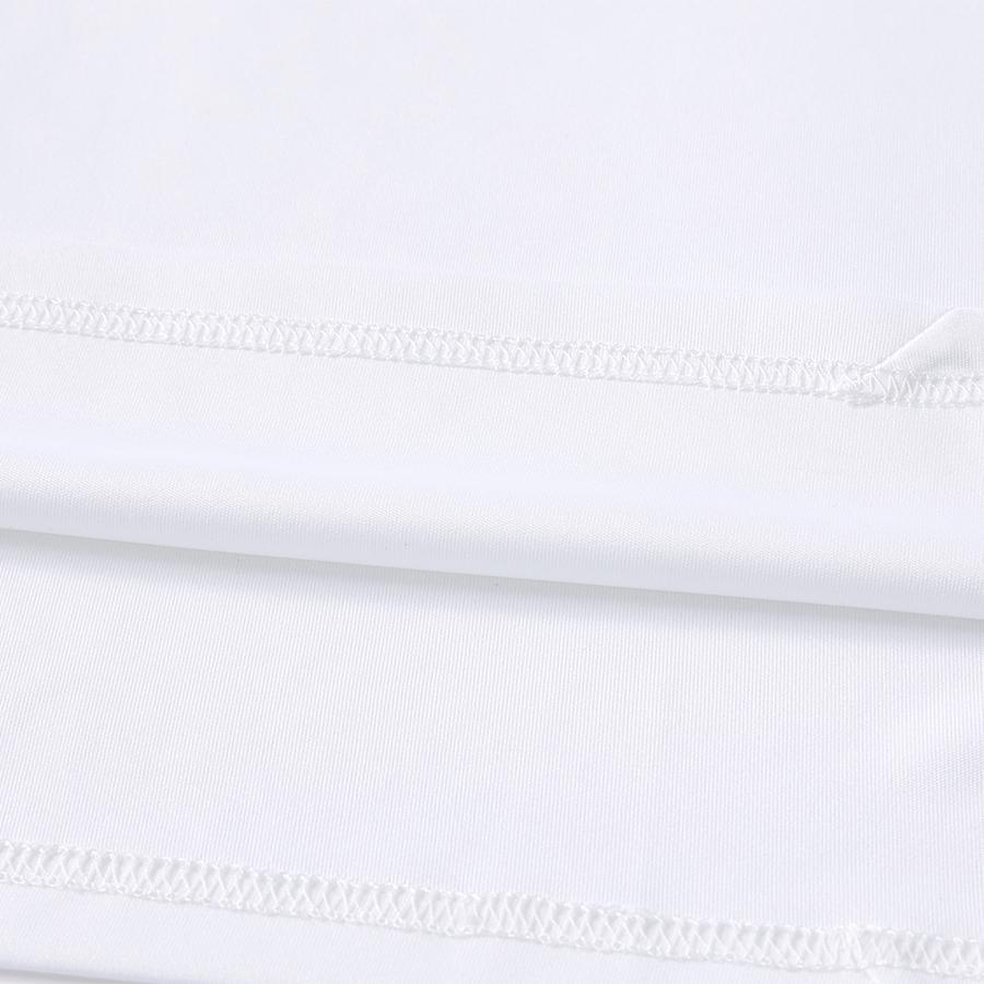 女子V領速乾網球T恤【白色】