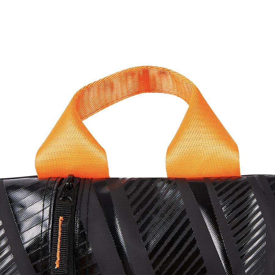 防潑水透氣手提鞋袋【黑/橙紅色】