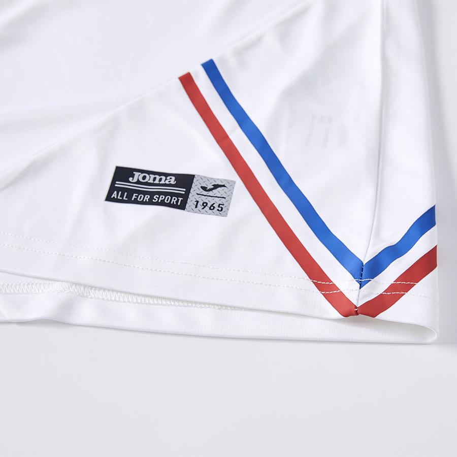 男子V領速乾網球T恤【白色】