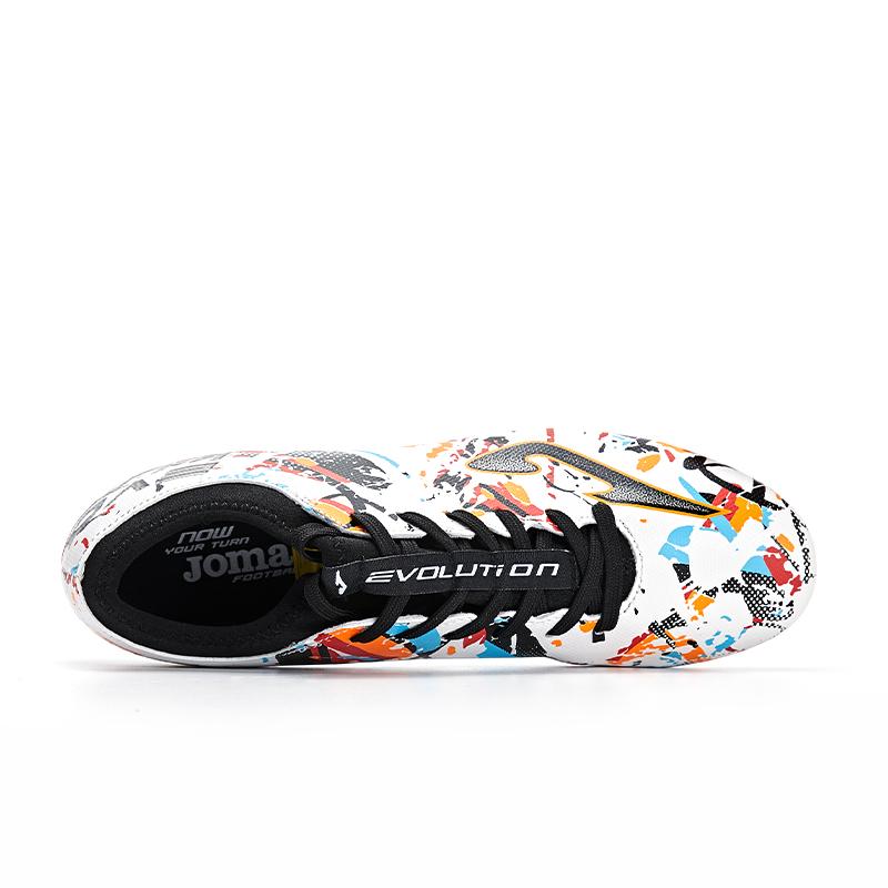 Adult football boots EVOLUTION 23 MG- white, black and orange