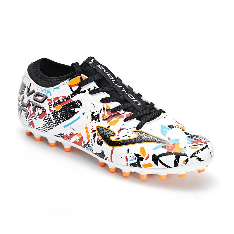 Adult football boots EVOLUTION 23 MG- white, black and orange