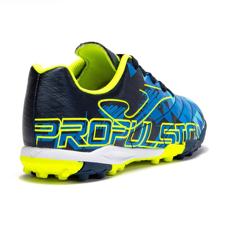 Children's spiked soccer shoes PROPULSION JR. - TF (blue/green)