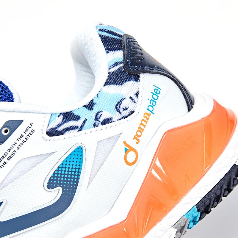 Racquet tennis shoes T.SPIN white and blue