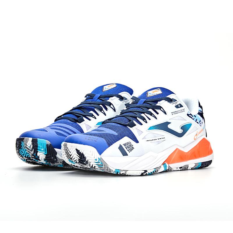 Racquet tennis shoes T.SPIN white and blue