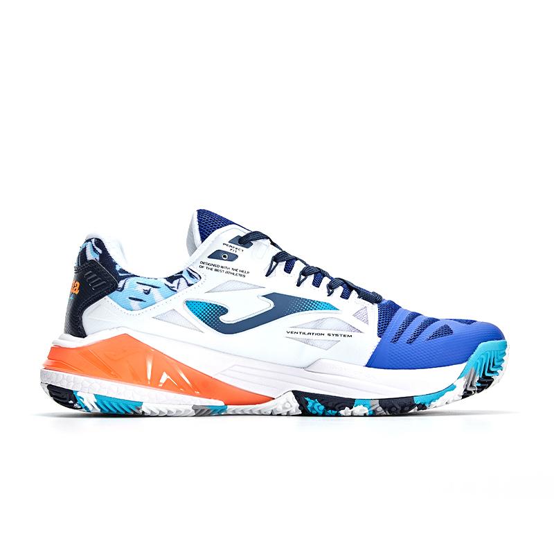 Racquet tennis shoes T.SPIN white and blue