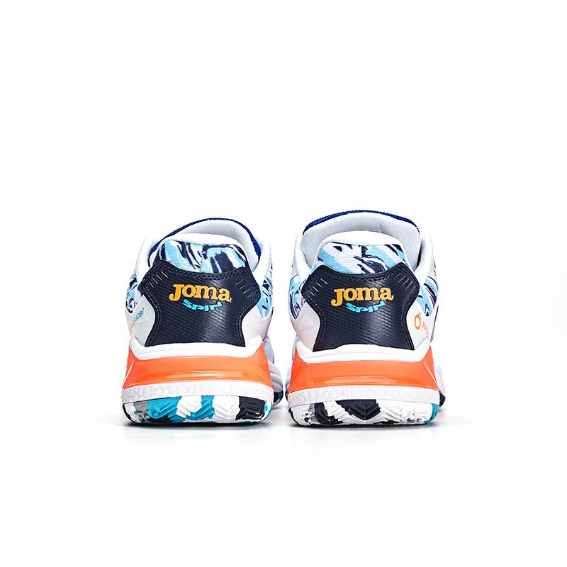 Racquet tennis shoes T.SPIN white and blue