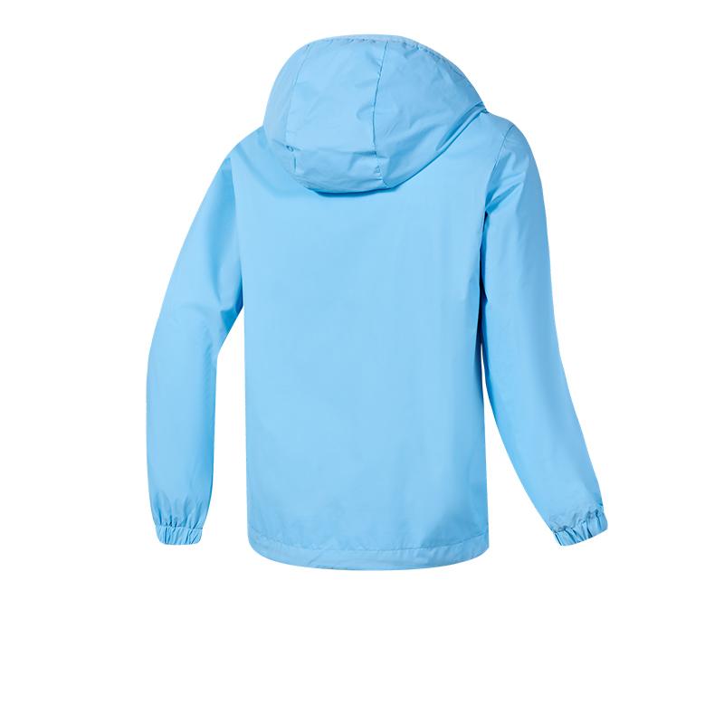 兒童藏帽風雨衣【天藍色】
