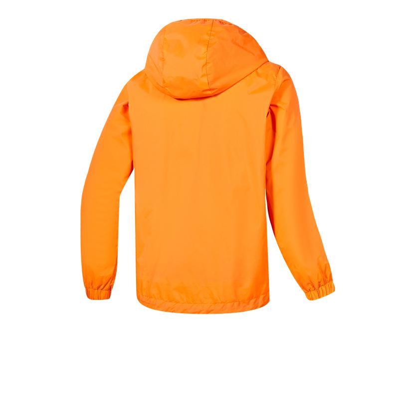 兒童藏帽風雨衣【橙色】