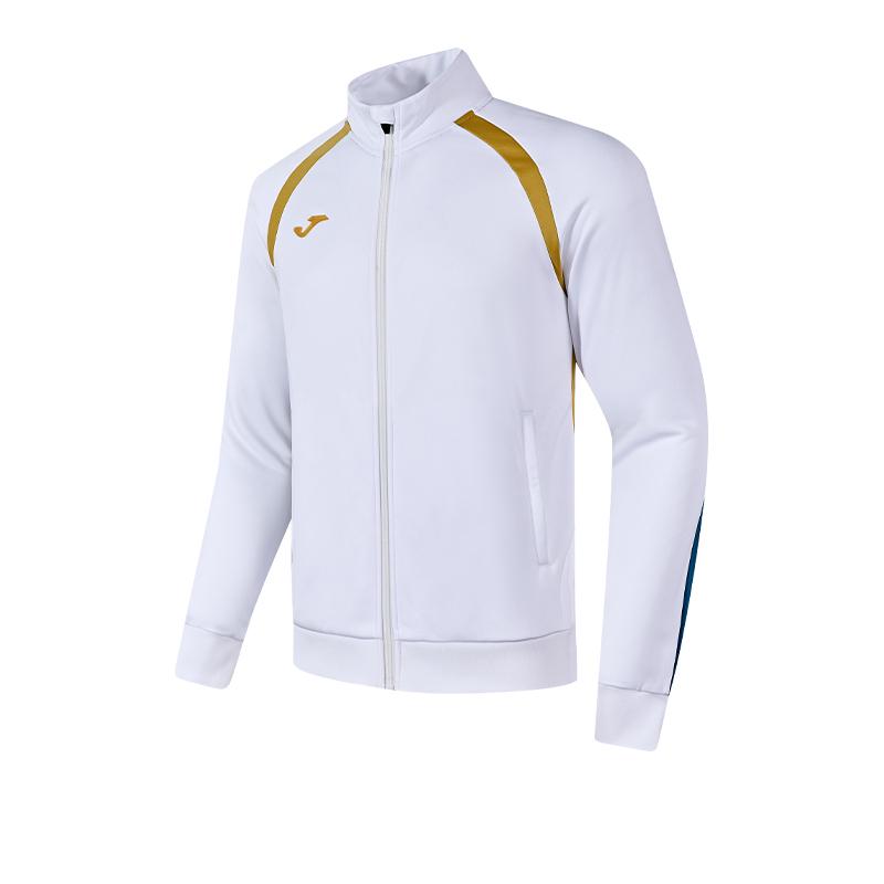 Men's knitted long-sleeved zipper jacket (white/black/navy/sky blue)