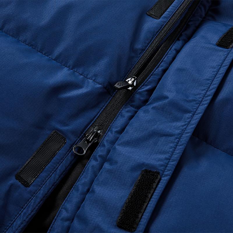Men's long down jacket (black/grey/navy blue)