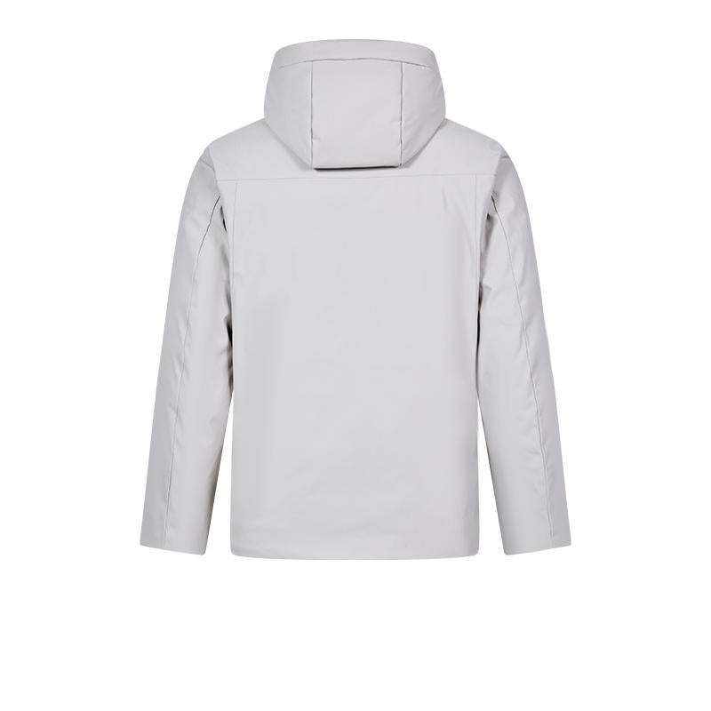 Men's short down jacket (black/light gray)