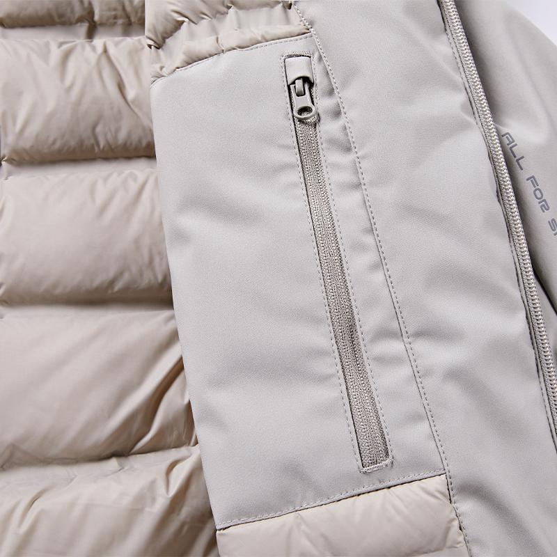 Men's short down jacket (black/light gray)