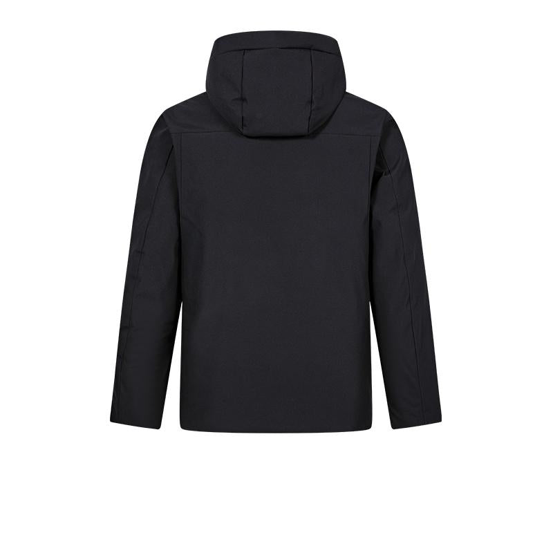 Men's short down jacket (black/light gray)