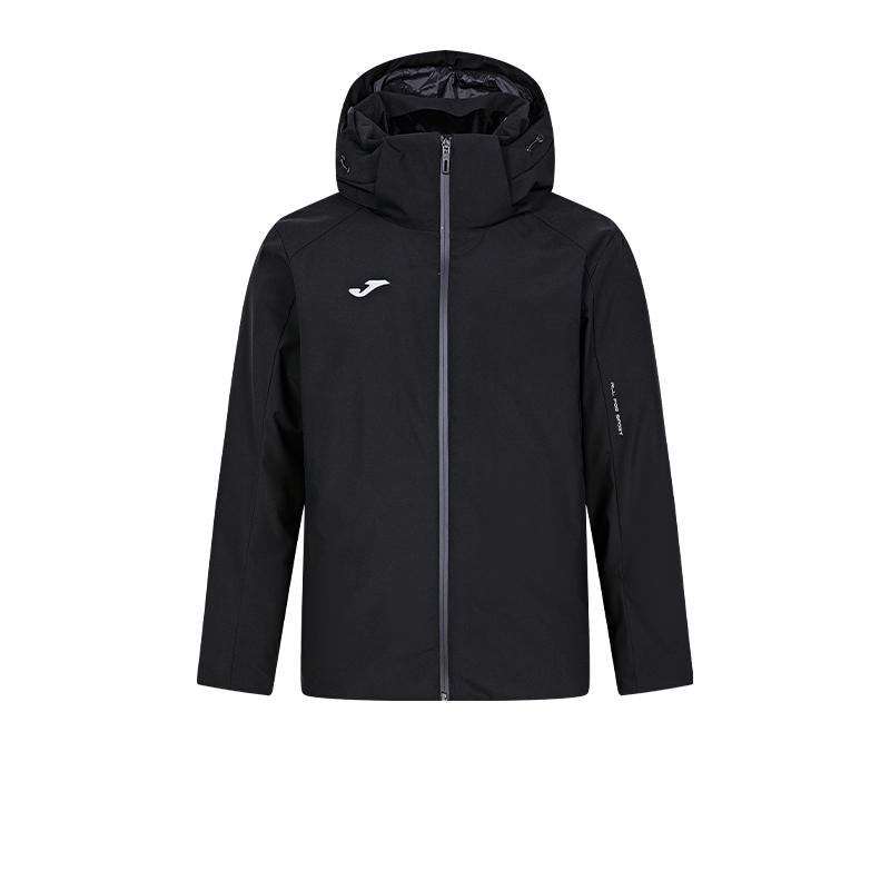 Men's short down jacket (black/light gray)