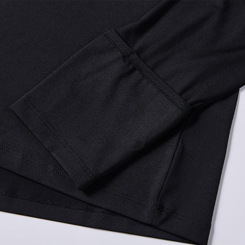 Long-sleeved tight training shirt (black/white)