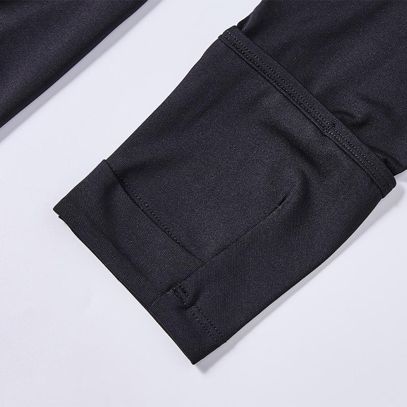 Long-sleeved tight training shirt (black/white)