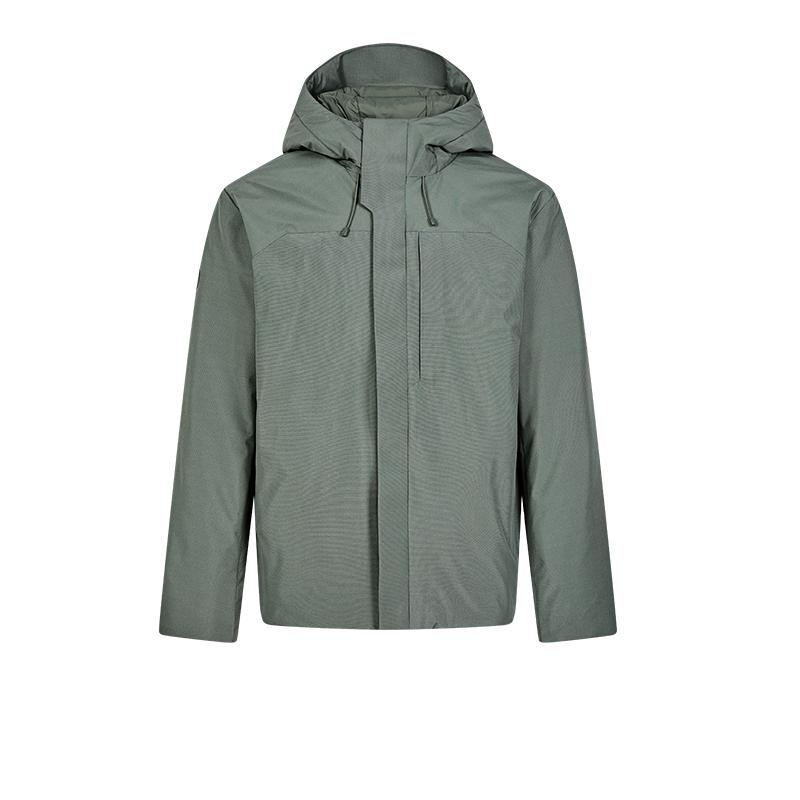 Men's down jacket (black/green)