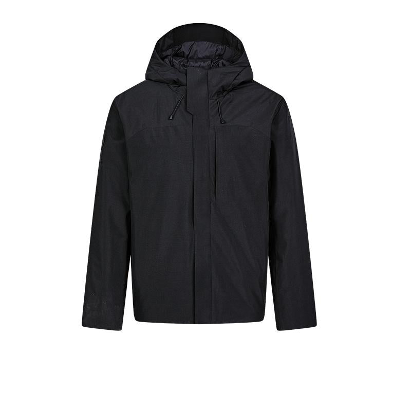 Men's down jacket (black/green)