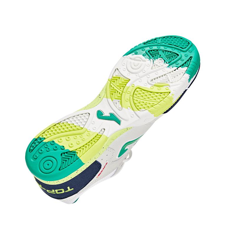 合成皮革 五人足球鞋 TOP FLEX 2024 (石地/室内)【白/黑/浅绿】