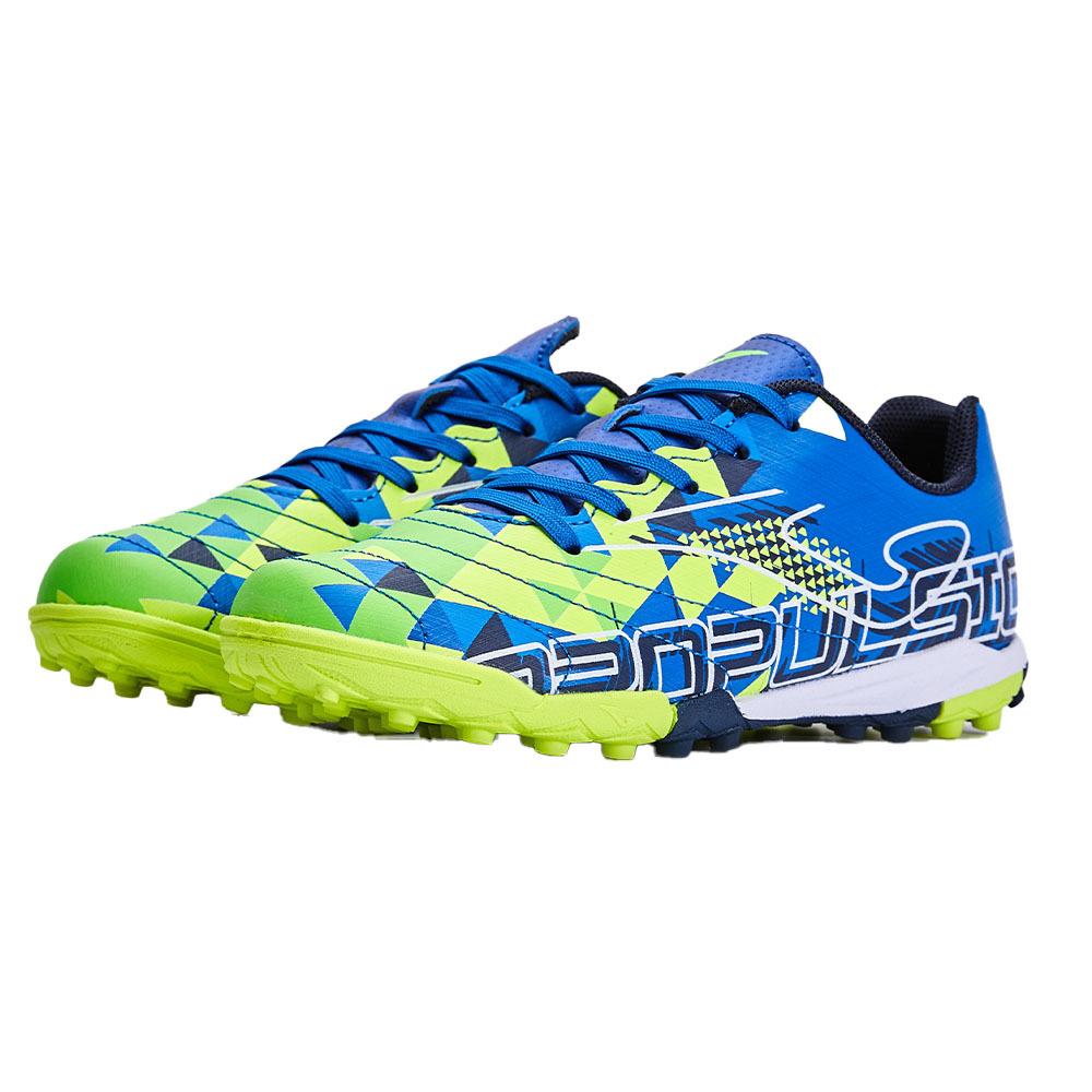 Children's spiked soccer shoes PROPULSION JR. - TF (blue/green)