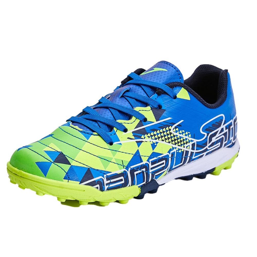 Children's spiked soccer shoes PROPULSION JR. - TF (blue/green)