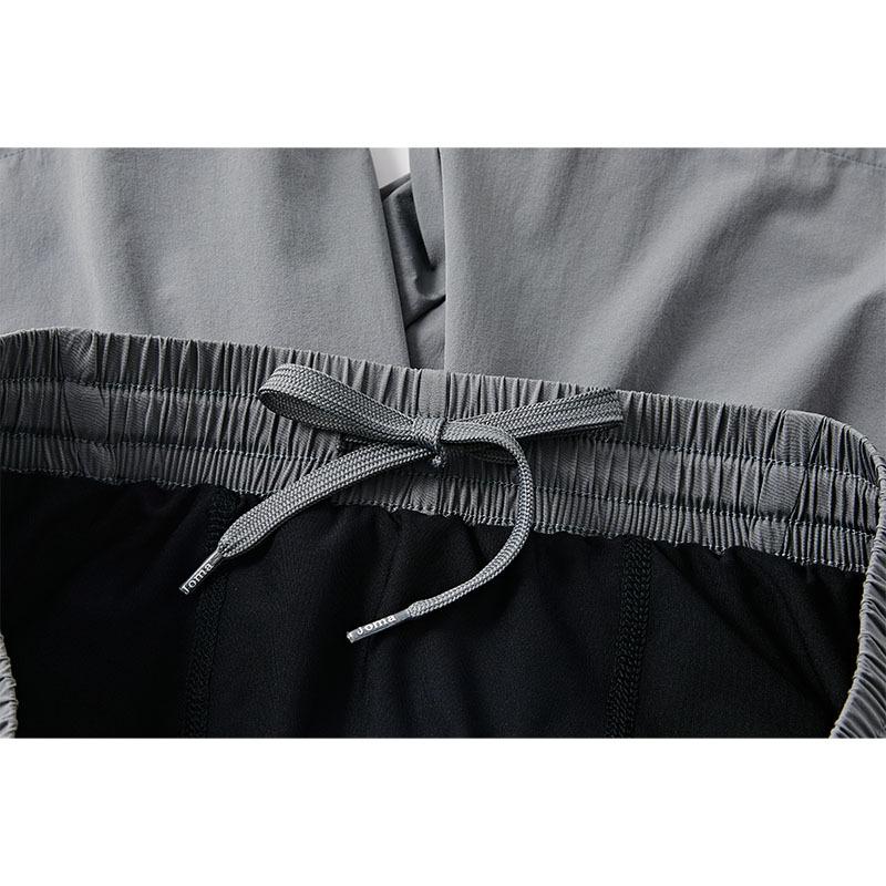 Men's Woven Fake 2 Piece Tight Shorts