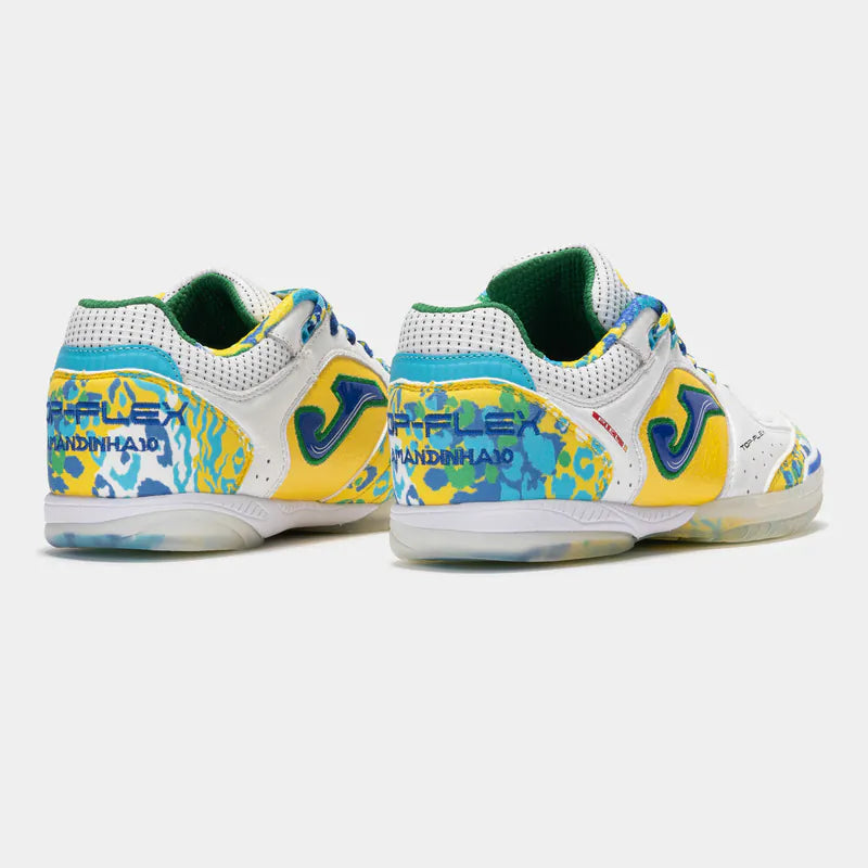 AMANDINHA Transparent Sole Special Edition Futsal Shoes TOP FLEX (Stone Floor/Indoor) White Yellow