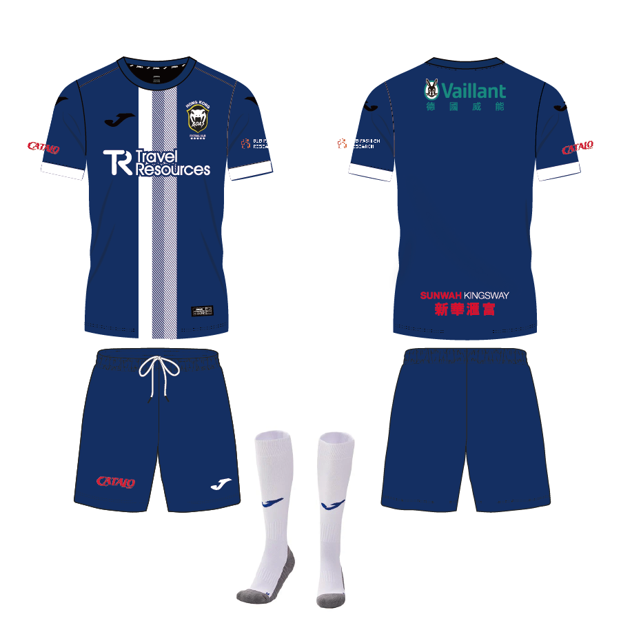 BOAS_02 藍白套裝(衫+褲+襪)