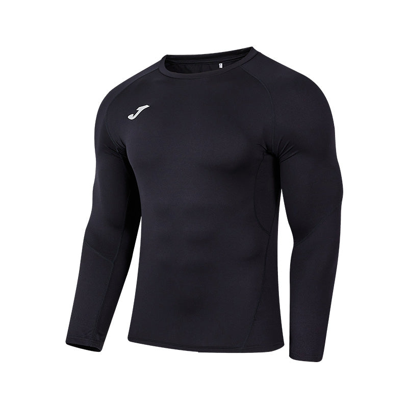 男子 加厚緊身高彈透氣長袖【黑色】