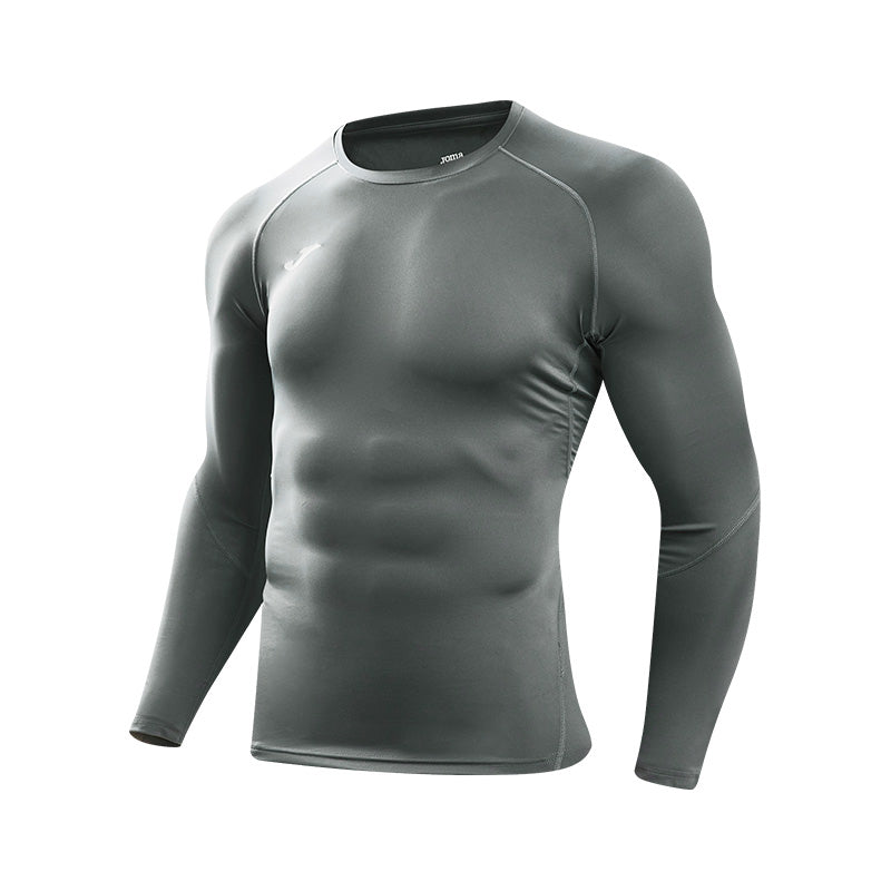 男子 緊身長袖運動衫【灰色】