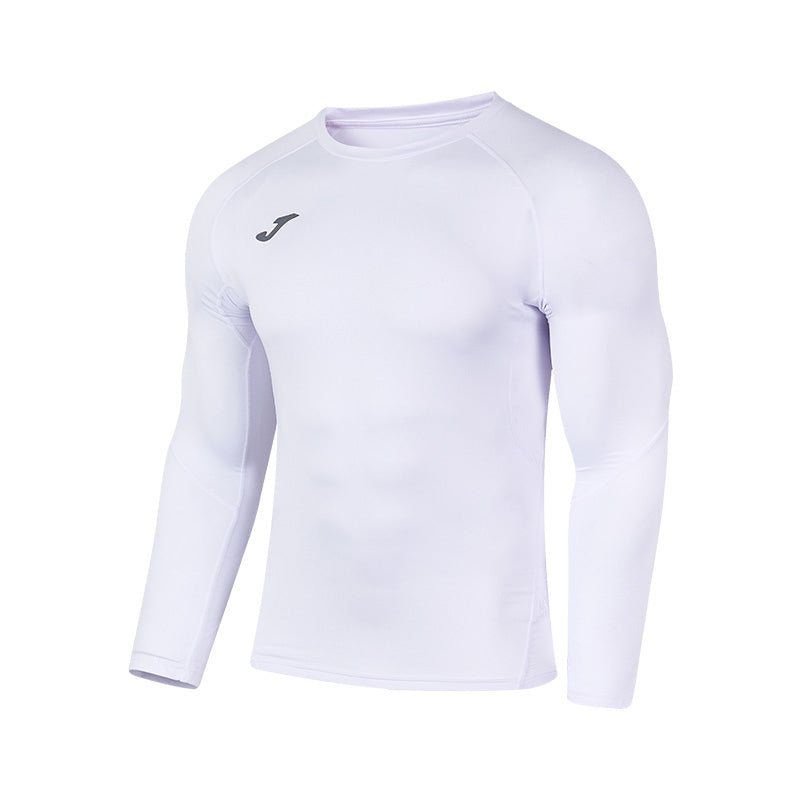 男子 加厚緊身高彈透氣長袖【白色】