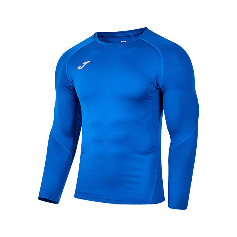 男子 加厚緊身高彈透氣長袖【藍色】