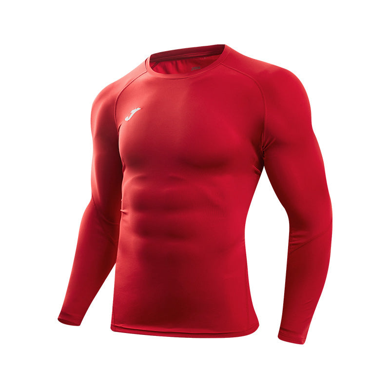 男子 緊身長袖運動衫【紅色】