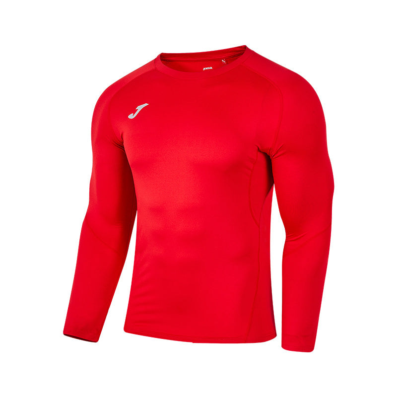 男子 加厚緊身高彈透氣長袖【紅色】