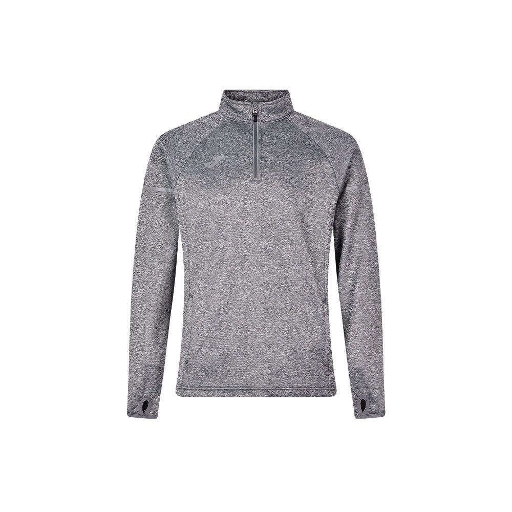 Men's half-zip plus velvet long-sleeved T-shirt ~ Training Series [Gray]