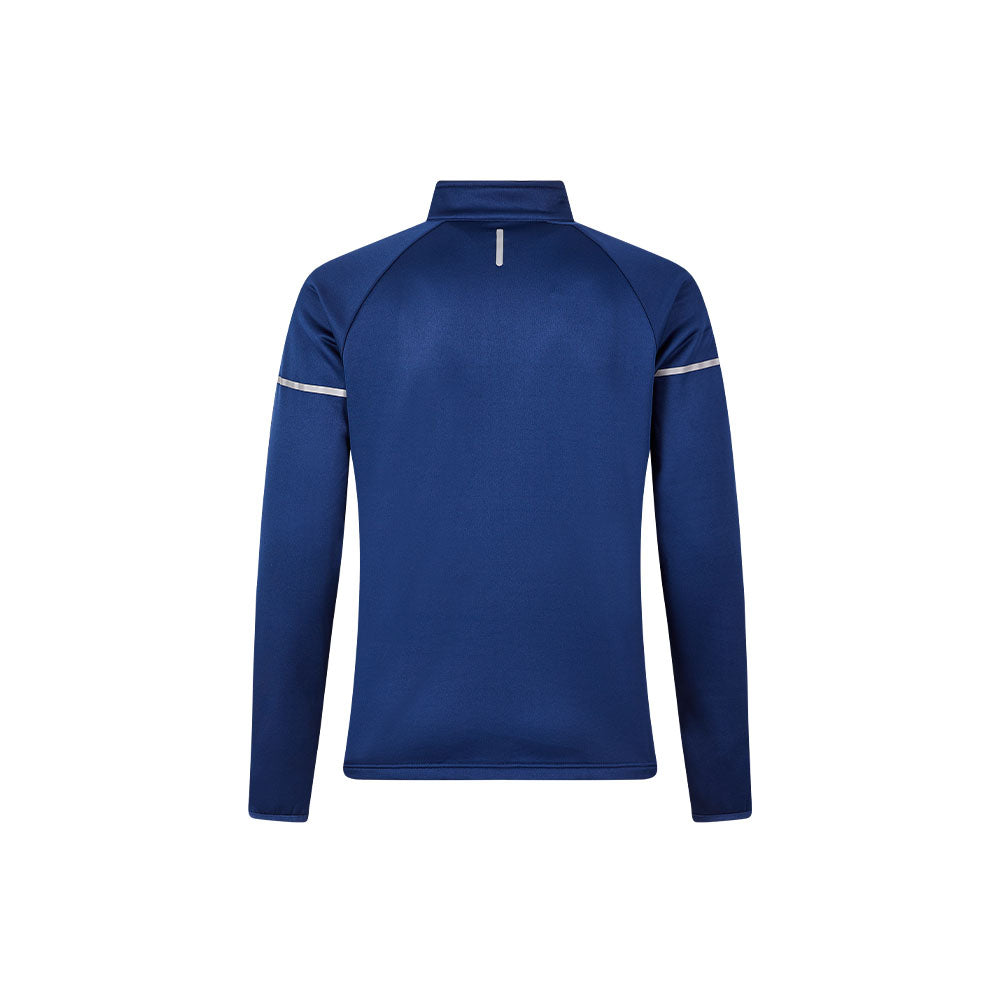 Men's half-zip plus fleece long-sleeved T-shirt ~ Training Series [Dark Blue]