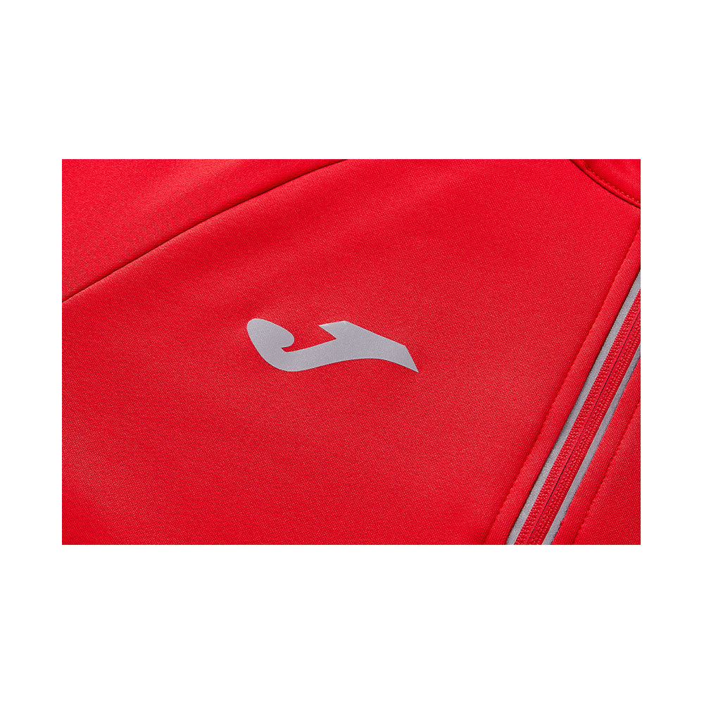 Men's half-zip plus velvet long-sleeved T-shirt ~ Training Series [Red]