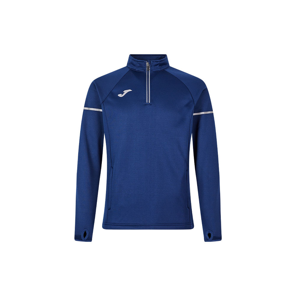 Men's half-zip plus fleece long-sleeved T-shirt ~ Training Series [Dark Blue]