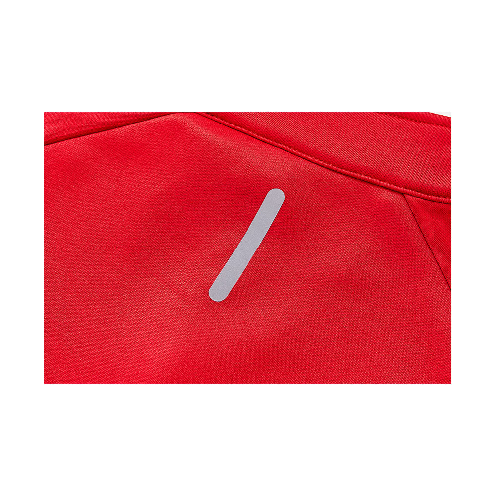 Men's half-zip plus velvet long-sleeved T-shirt ~ Training Series [Red]