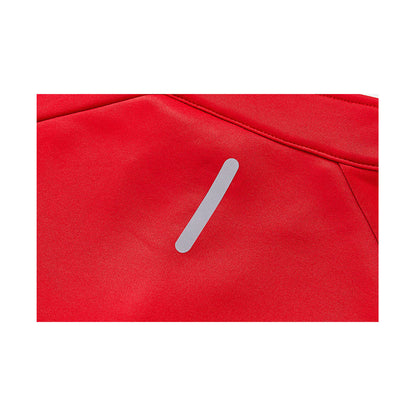 Men's half-zip plus velvet long-sleeved T-shirt ~ Training Series [Red]