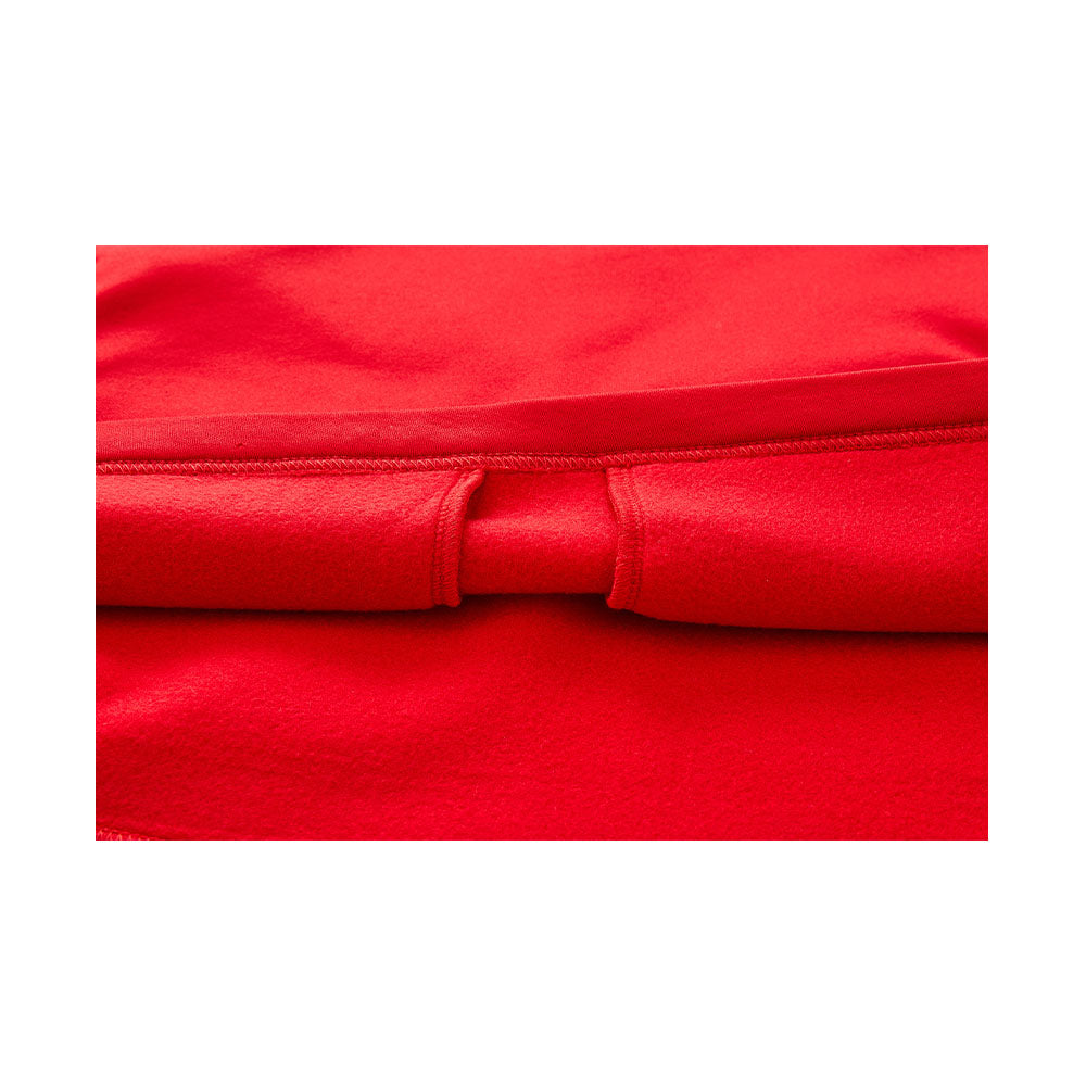 Men's half-zip plus velvet long-sleeved T-shirt ~ Training Series [Red]