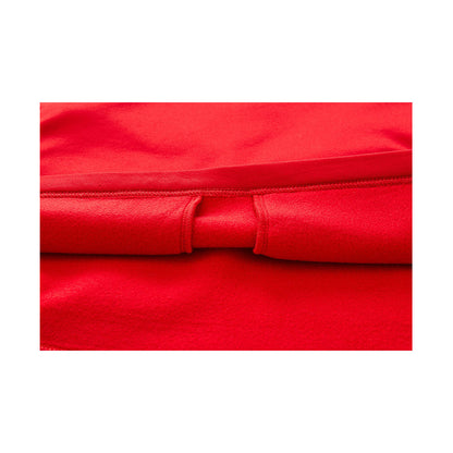 Men's half-zip plus velvet long-sleeved T-shirt ~ Training Series [Red]