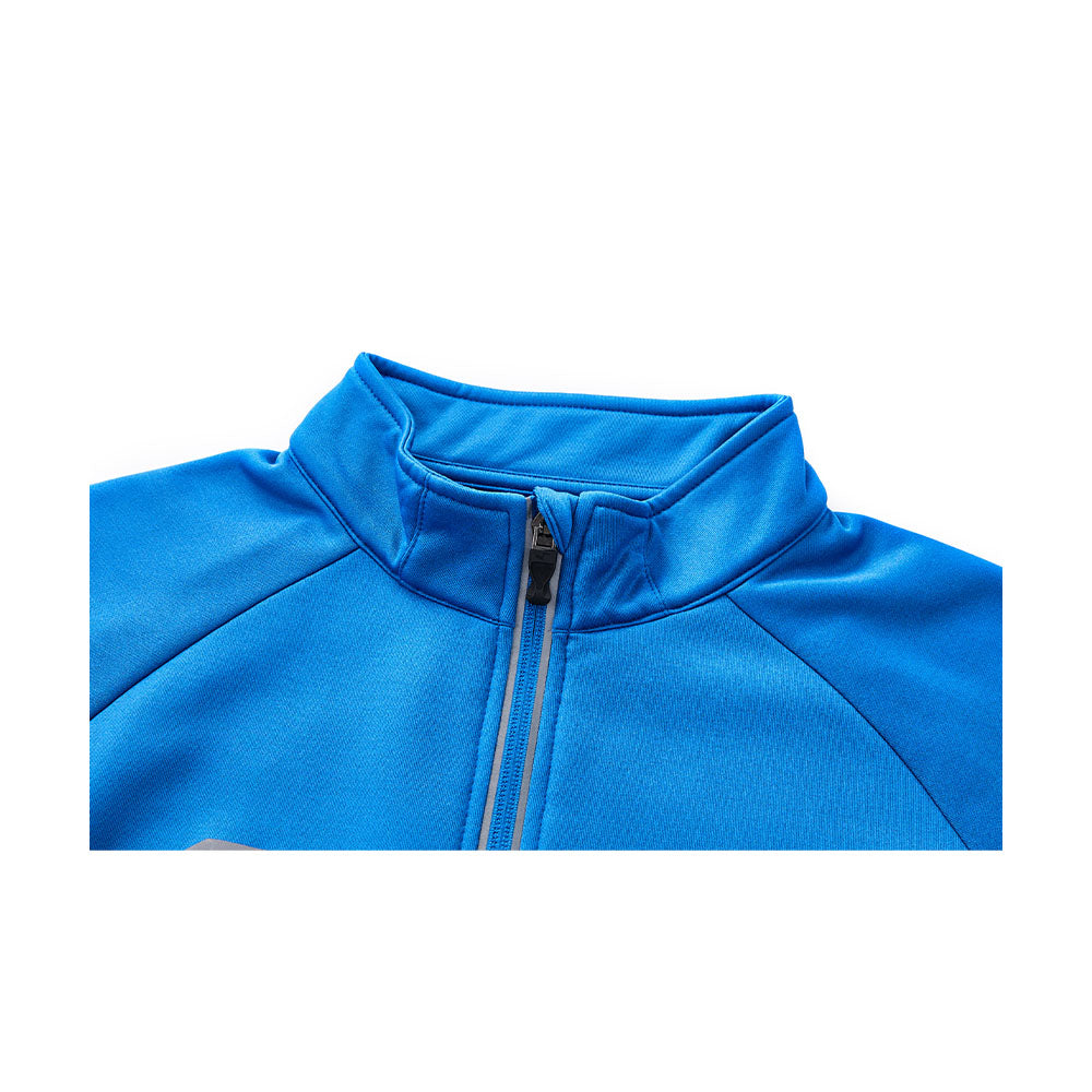 男裝半拉鍊加绒長袖T恤 ~ 訓練系列【寶藍色】